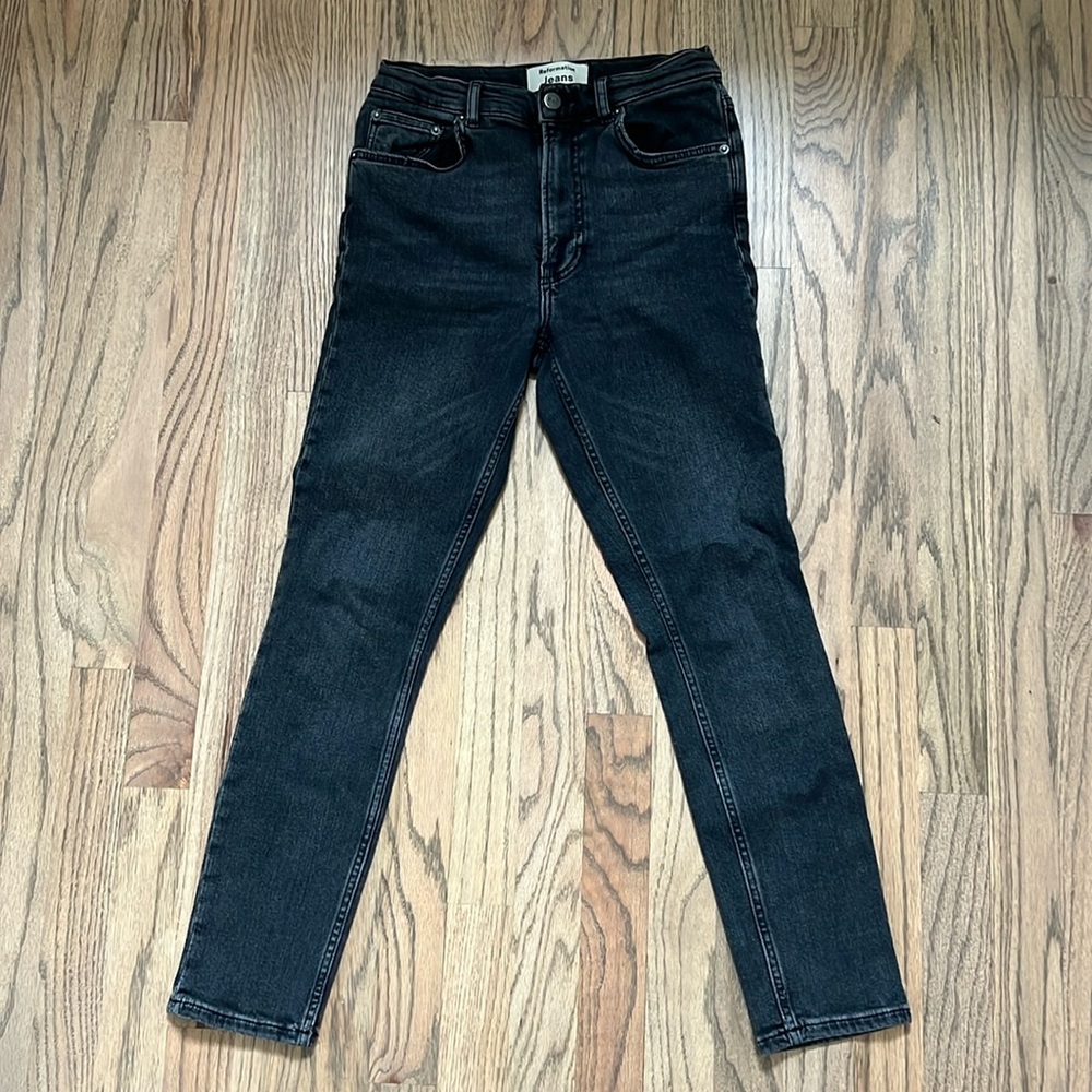 Reformation Harper Skinny Jeans Avalon Wash